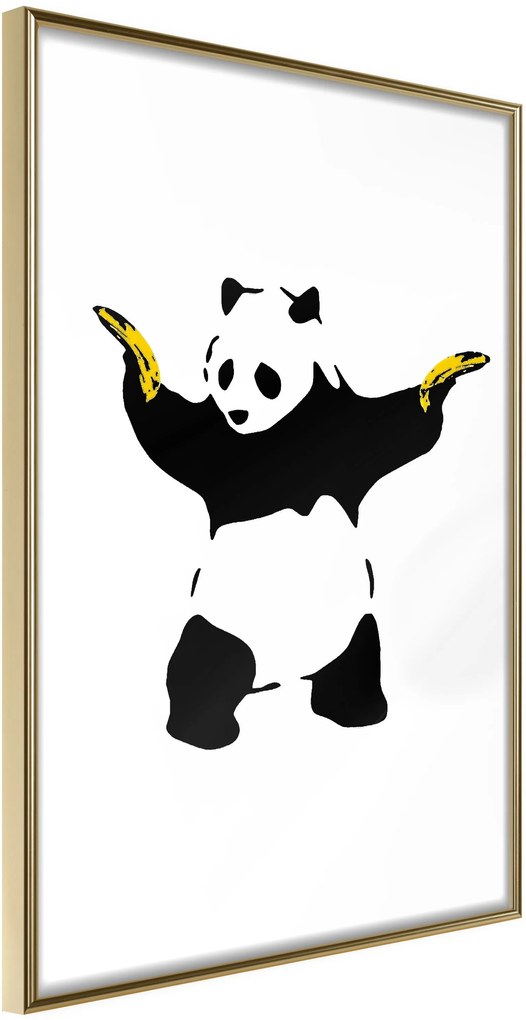 Αφίσα - Banksy: Panda With Guns - 20x30 - Χρυσό - Χωρίς πασπαρτού