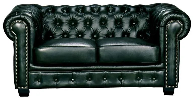 CHESTERFIELD Birmingham Καναπές 2Θέσιος Σαλονιού Καθιστικού,Δέρμα Antique Green