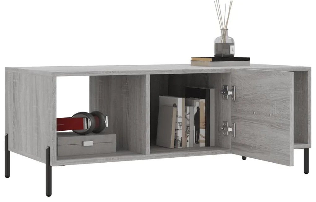 vidaXL Τραπεζάκι Σαλονιού Γκρι Sonoma 102x50x40 εκ. Επεξεργασμένο Ξύλο