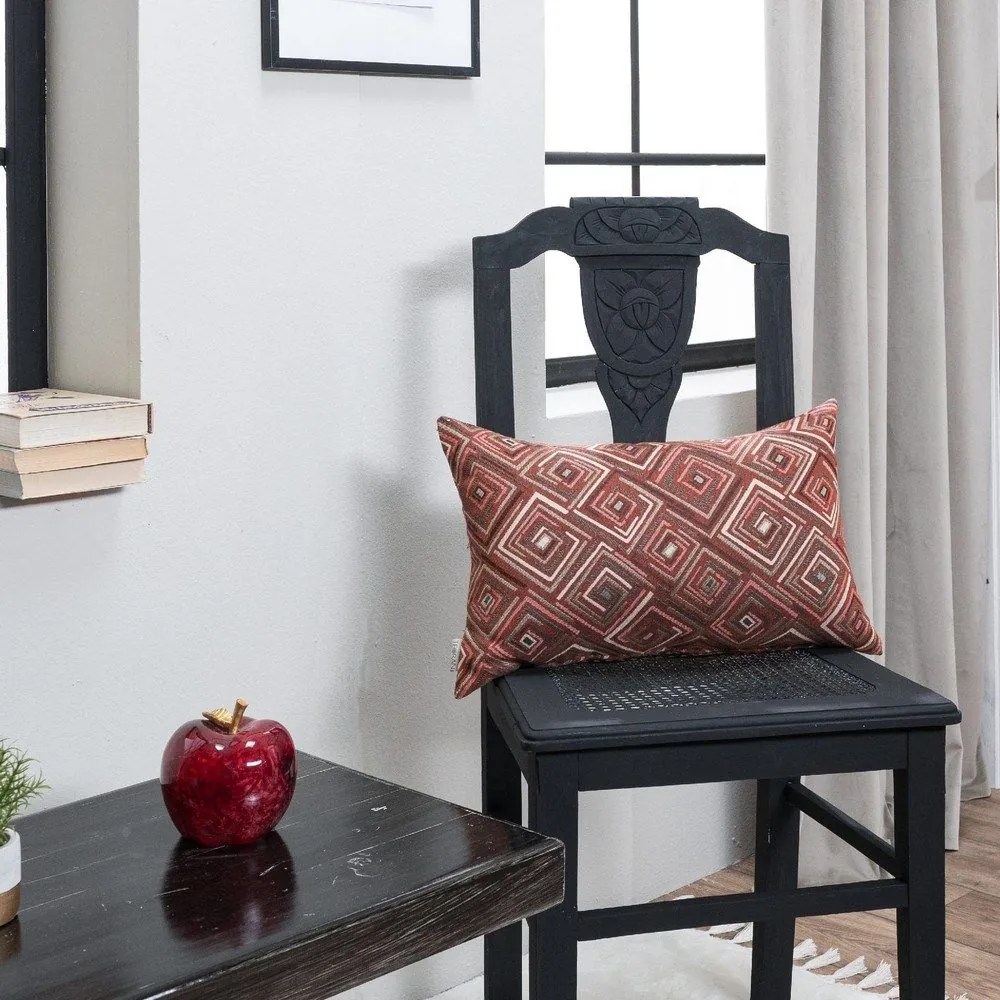 Μαξιλαροθήκη Διακοσμητική Santos 05 Terracotta Teoran 30X50 Acrylic,Cotton,Polyester