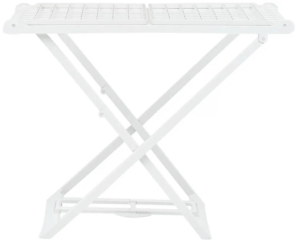 vidaXL Απλώστρα Ρούχων Πτυσσόμενη Λευκή Πλαστική