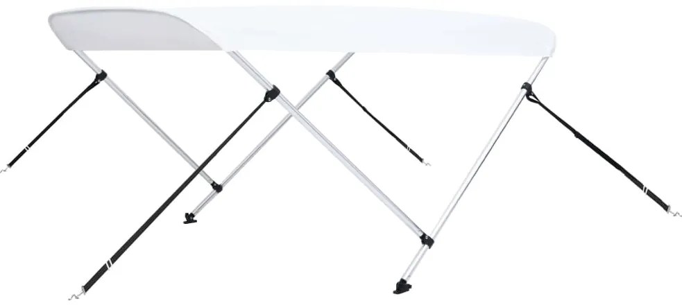 vidaXL Τέντα Σκάφους με 2 Αψίδες Λευκή 180x130x110 εκ.
