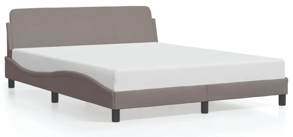 vidaXL Σκελετός Κρεβατιού Χωρίς Στρώμα Taupe 160x200 εκ. Υφασμάτινο