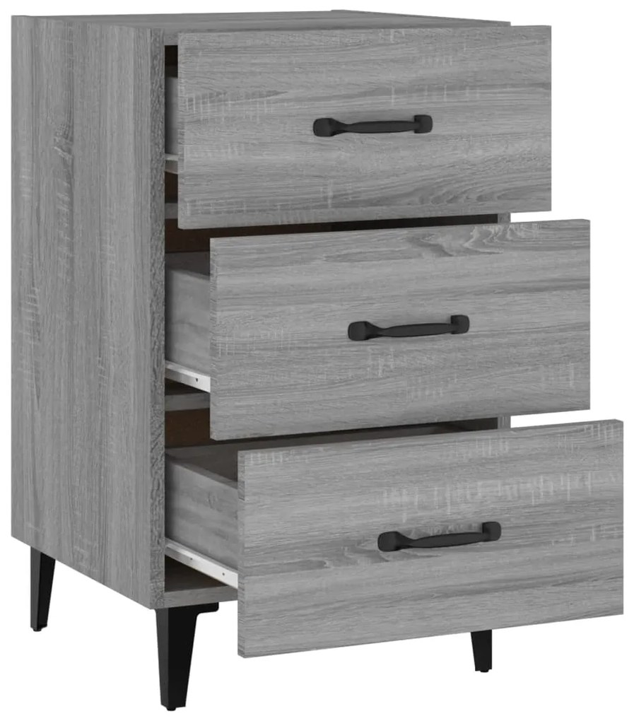vidaXL Κομοδίνο Γκρι Sonoma 40 x 40 x 66 εκ. από Επεξεργασμένο Ξύλο