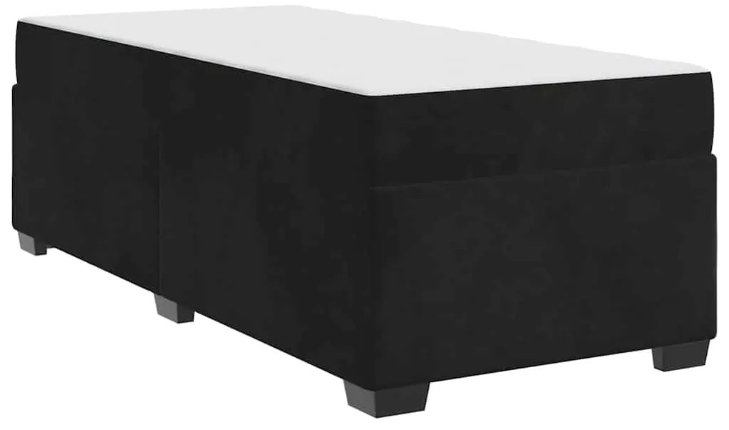 vidaXL Σκελετός κρεβατιού με στρώμα Μαύρο 90 x 190 cm Βελούδο