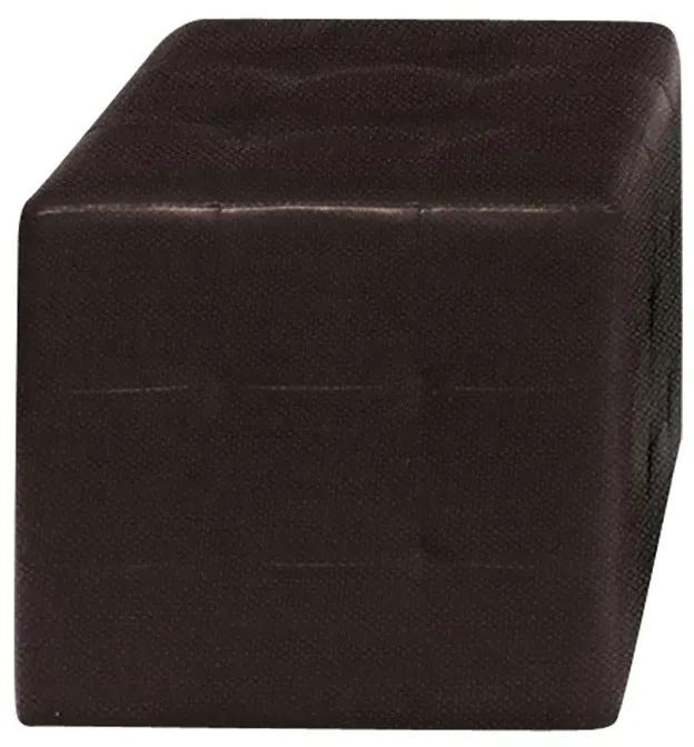 CONY Σκαμπό Βοηθητικό, PU Σκούρο Καφέ  37x37x42cm [-Καφέ Σκούρο-] [-PU - PVC - Bonded Leather-] Ε7046,2