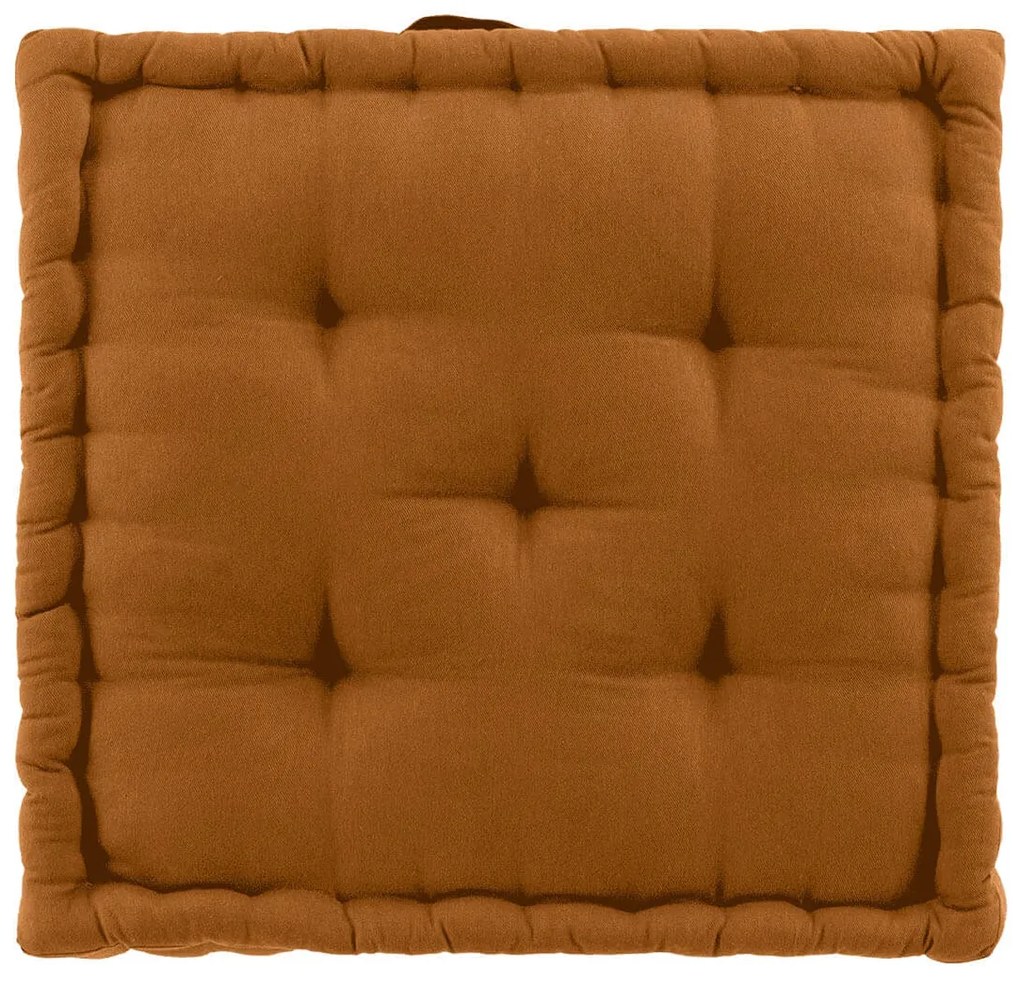 Διακοσμητικό Μαξιλάρι Δαπέδου Twily Douceur d'intérieur με διαστάσεις 50x50x10cm - Camel Brown