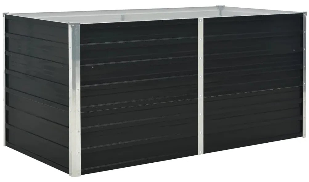 vidaXL Ζαρντινιέρα Ψηλή Ανθρακί 160x80x77 εκ. από Γαλβανισμένο Χάλυβα