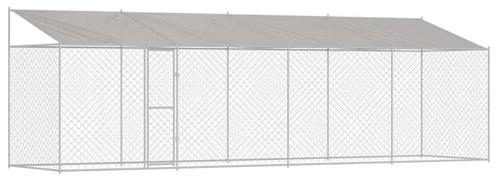 vidaXL Κλουβί σκύλου Ασημί 800 x 200 x 256 εκ. Επικαλυμμένος Χάλυβας