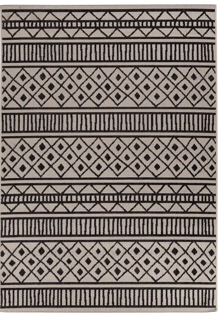 Χαλί Ψάθινο Flox 3603W Black Royal Carpet 67Χ140cm