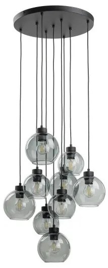 Κρεμαστό Φωτιστικό Οροφής 9xE27 Γυαλί Cubus TK Lighting-10208-Φιμέ/Smoke 10208