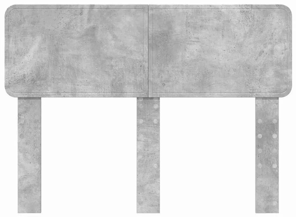 vidaXL Κεφαλάρι με κεφαλάρι Σκυρόδεμα Γκρι 120 cm Επεξεργασμένο ξύλο