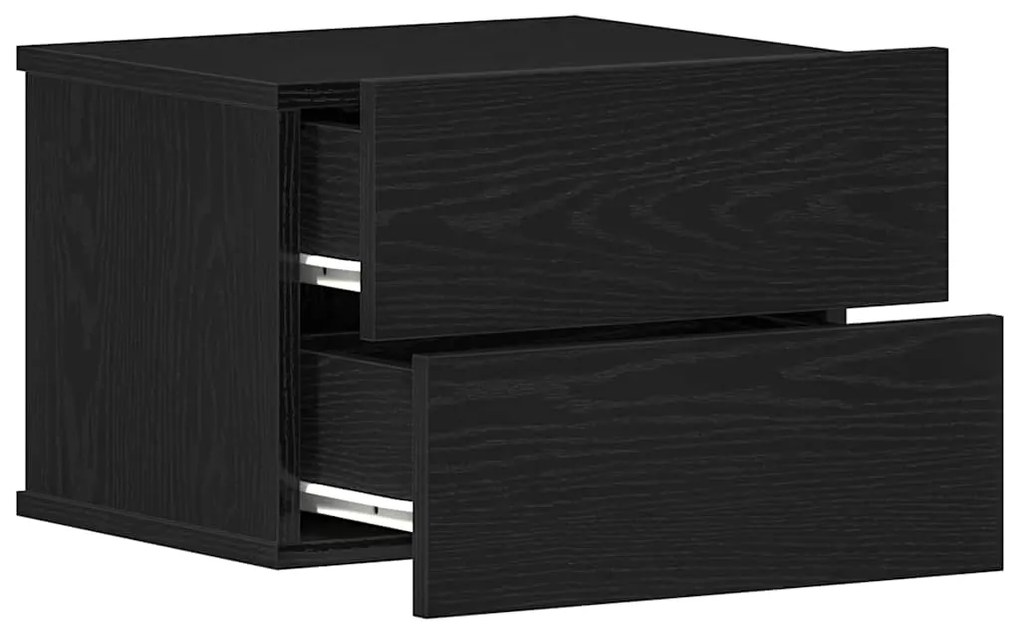 vidaXL Κομοδίνο Μαύρη δρυς 40 x 30 x 30 εκ Επεξεργασμένο ξύλο