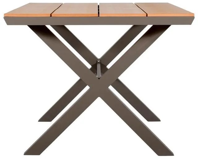Τραπέζι FL6510 Fylliana Αλουμινίου Polywood Cappuccino 150x90x75 εκ. 150x90x75 εκ.