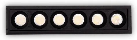 Χωνευτό Γραμμικό Φωτιστικό LED 10W Μαύρο 3000Κ Slim Lika 305813 Ideal Lux 305813