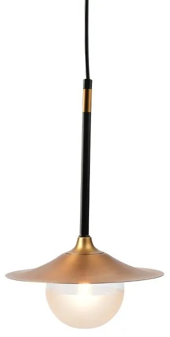 Φωτιστικό Οροφής HL4311P20BB 1ΧG9 D20ΧΗ116 Brass-Black Aca Decor Metal, Glass