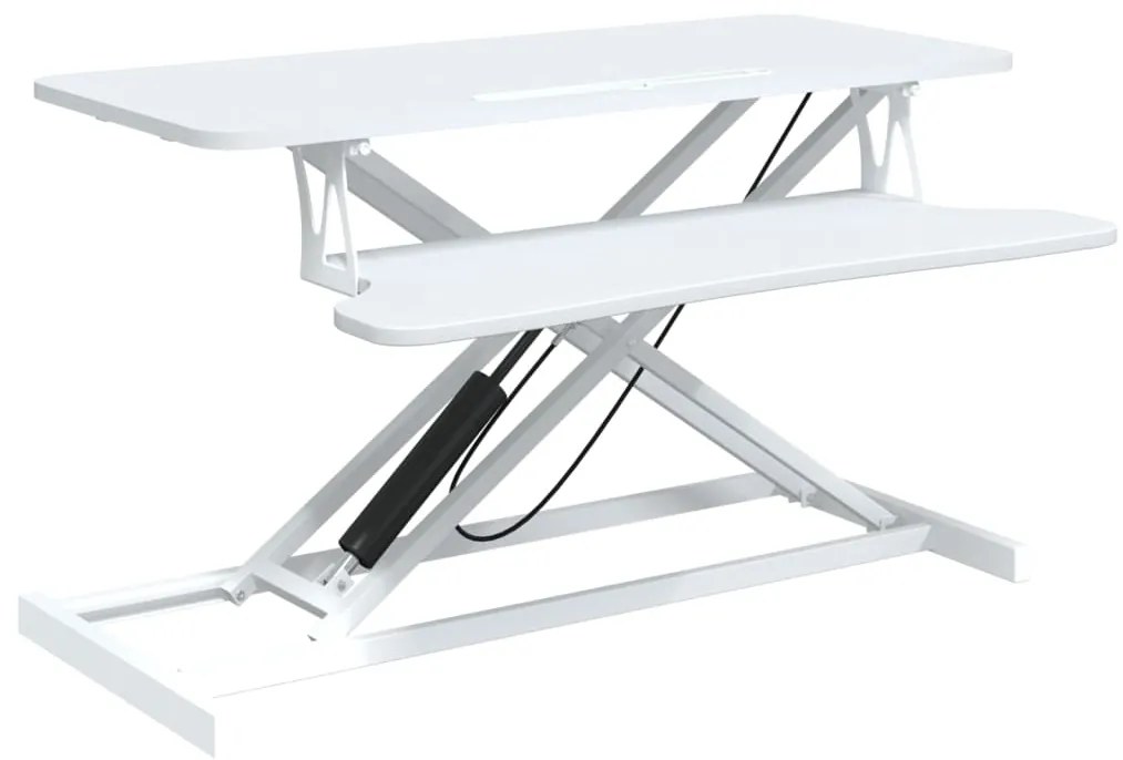 vidaXL Σταθμός Εργασίας Ρυθμιζόμενος 90x40x(13-50) εκ. Ατσάλι&amp;Επ. Ξύλο