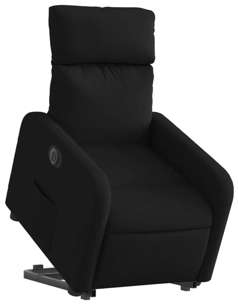 vidaXL Πολυθρόνα Ηλεκτρική Ανακλινόμενη με Ανύψωση Μαύρη Υφασμάτινη
