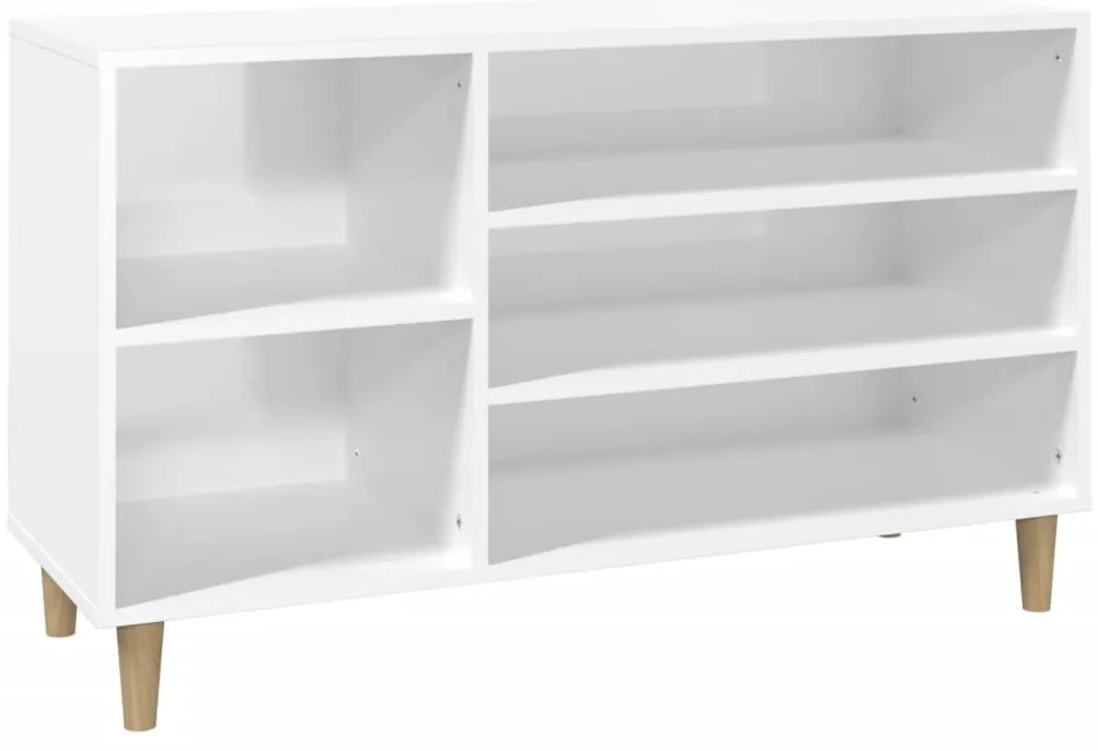 vidaXL Παπουτσοθήκη Γυαλιστερό Λευκό 102x36x60 εκ. Επεξεργασμένο Ξύλο