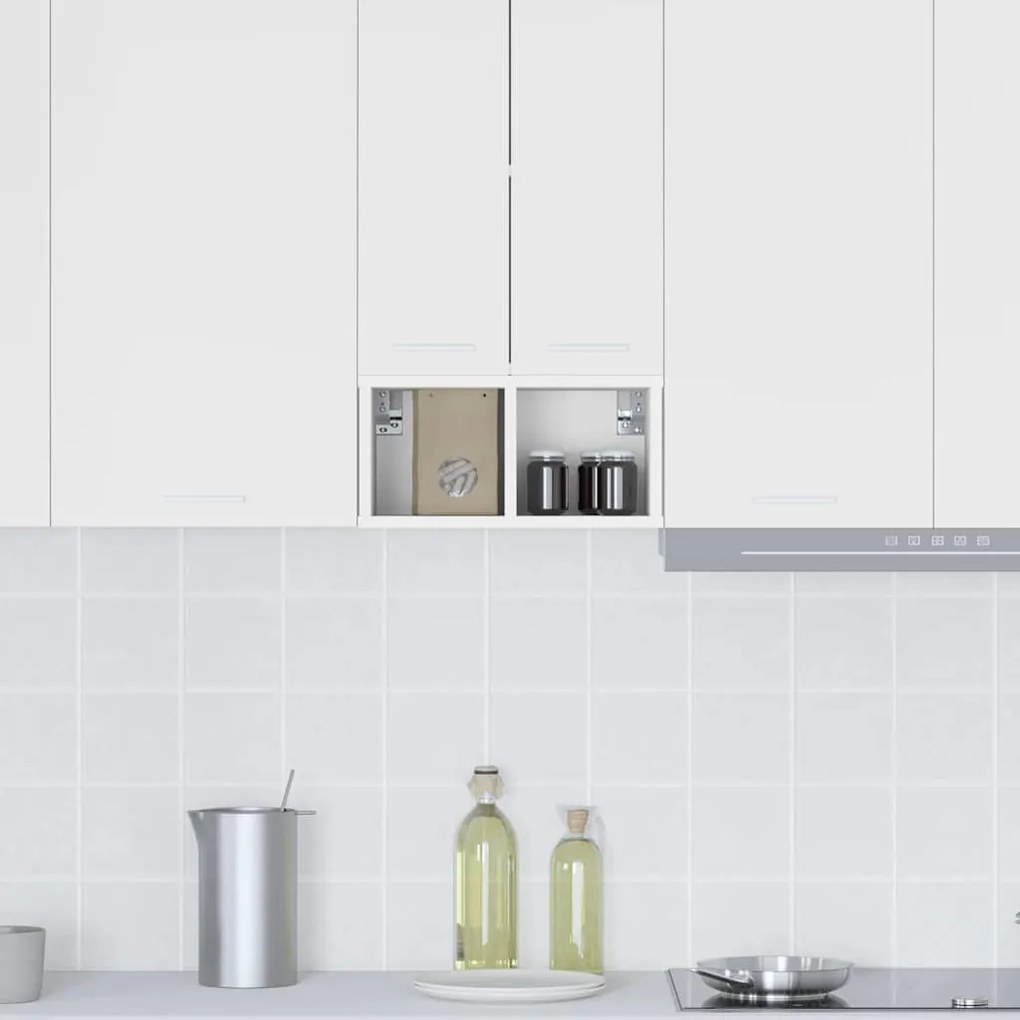 vidaXL Κρεμαστό ντουλάπι με αποθήκευση Riga Λευκό 20 x 29,5 x 40 εκ.