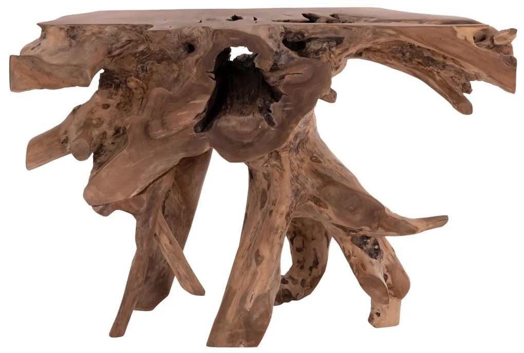 Κονσόλα GRIMAL Ξύλο Teak (Ρίζα) Φυσικό 125x46x80Υ εκ. 125x46x80 εκ.