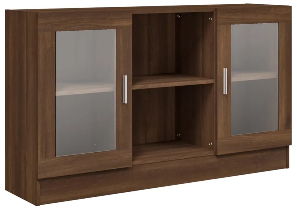 vidaXL Βιτρίνα Καφέ Δρυς 120x30,5x70 εκ. από Επεξεργασμένο Ξύλο