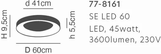 SE LED 60 AMAYA CEILING COPPER Δ3