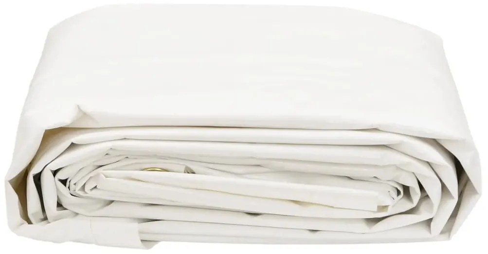 vidaXL Μουσαμάς Λευκός 1 x 2,5 μ. 650 γρ./μ²