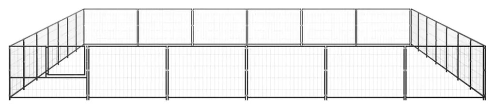 vidaXL Σπιτάκι Σκύλου Μαύρο 42 μ² Ατσάλινο