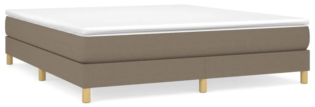 vidaXL Κρεβάτι Boxspring με Στρώμα Taupe 180x200 εκ. Υφασμάτινο