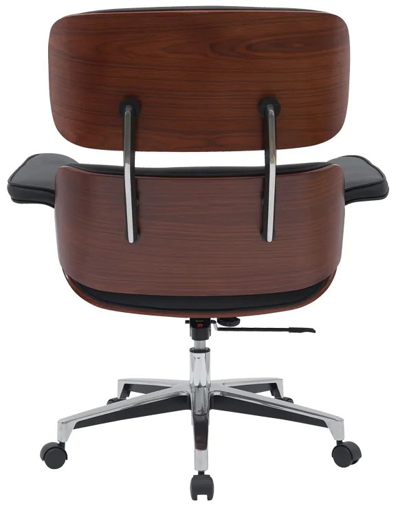 Καρέκλα γραφείου διευθυντή Kobane pakoworld μαύρο pu-βάση χρωμίου 84x75x113.5εκ