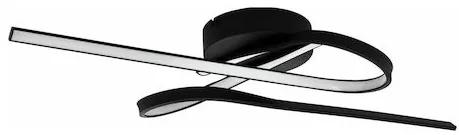 Eglo Selvina 1 Μοντέρνα Μεταλλική Πλαφονιέρα Οροφής με Ενσωματωμένο LED σε Μαύρο χρώμα 28cm 99323
