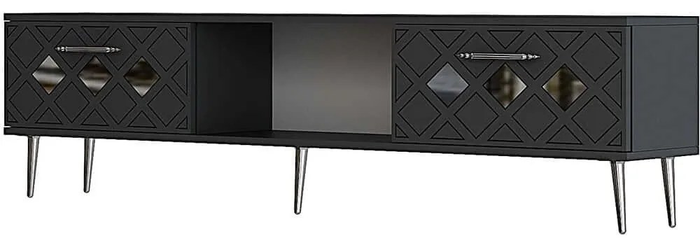 Έπιπλο Τηλεόρασης Dome 475OLV3072 150x29,6x40,6cm Anthracite-Silver