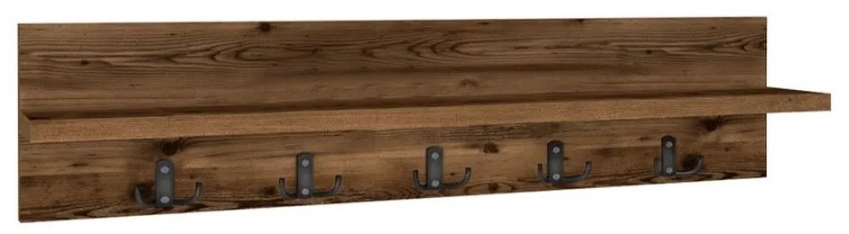 Κρεμάστρα Τοίχου Kery 0212606 80x11x18cm Walnut Particle Board, Melamine