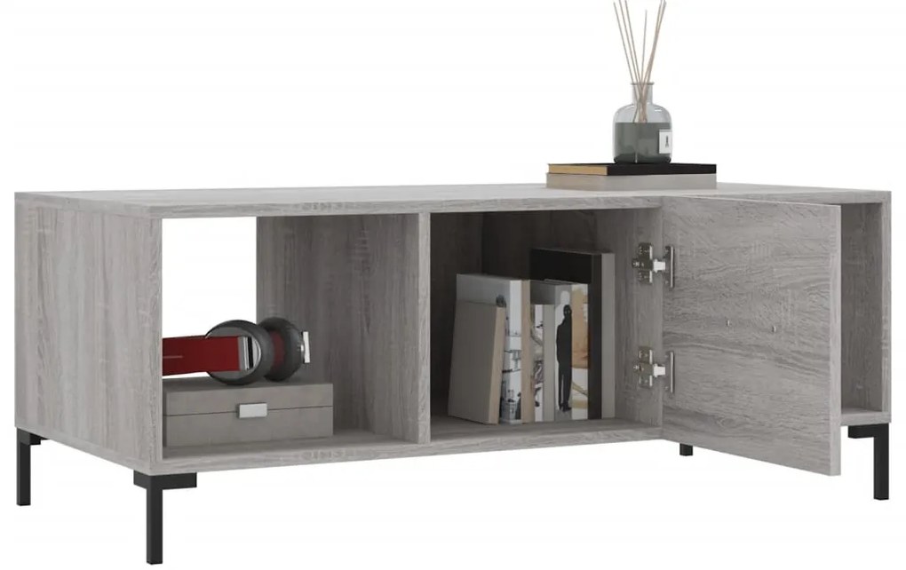 vidaXL Τραπεζάκι Σαλονιού Γκρι Sonoma 102x50x40 εκ. Επεξεργασμένο Ξύλο