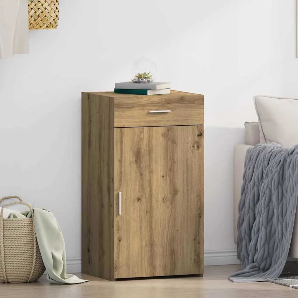 vidaXL Πλαϊνό γραφείο με συρτάρι Artisan Oak 50 x 42,5 x 93 εκ.