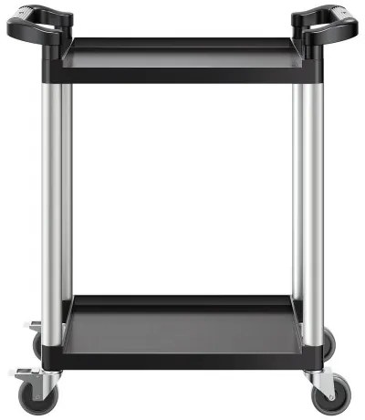 VEVOR Heavy Duty Utility Cart 300 lbs Capacity 2-tier Service Cart with Wheels