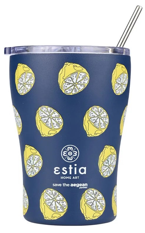Estia 01-22952 Save The Aegean Θερμος Coffee Mug 350ml, Citrus Infusion