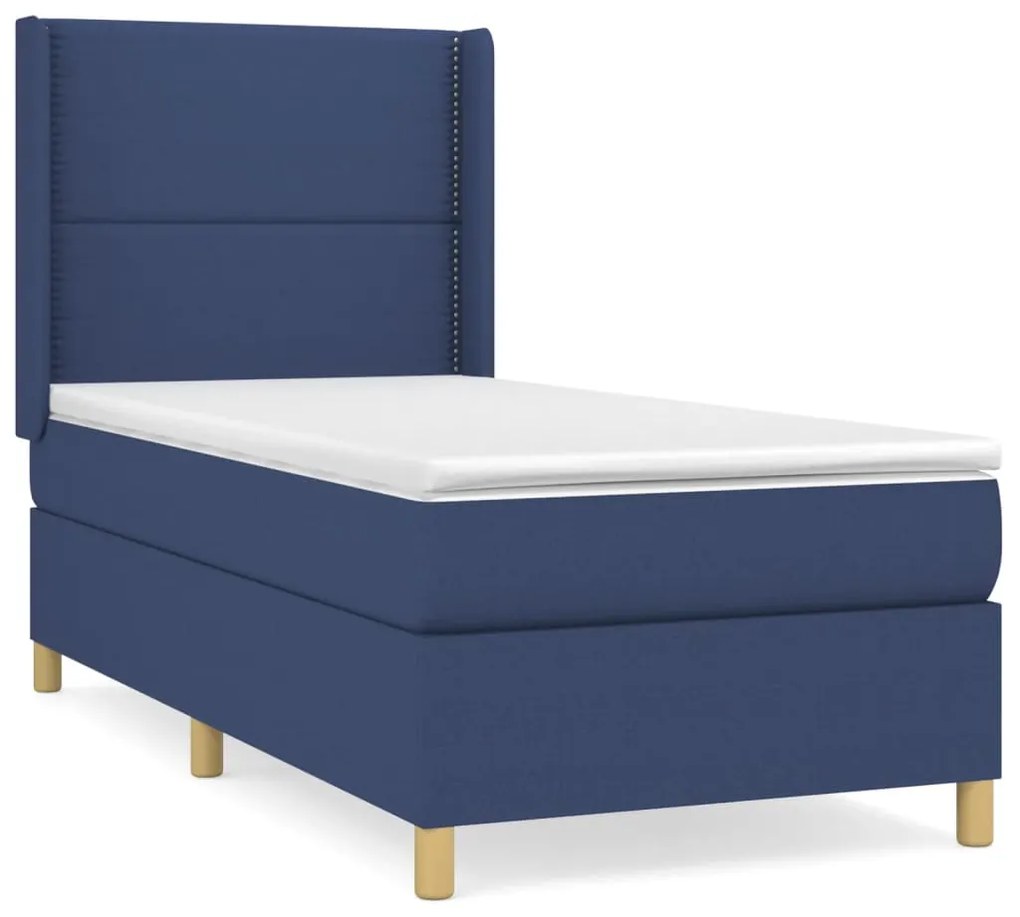 ΚΡΕΒΑΤΙ BOXSPRING ΜΕ ΣΤΡΩΜΑ ΜΠΛΕ 100 X 200 ΕΚ. ΥΦΑΣΜΑΤΙΝΟ 3131895