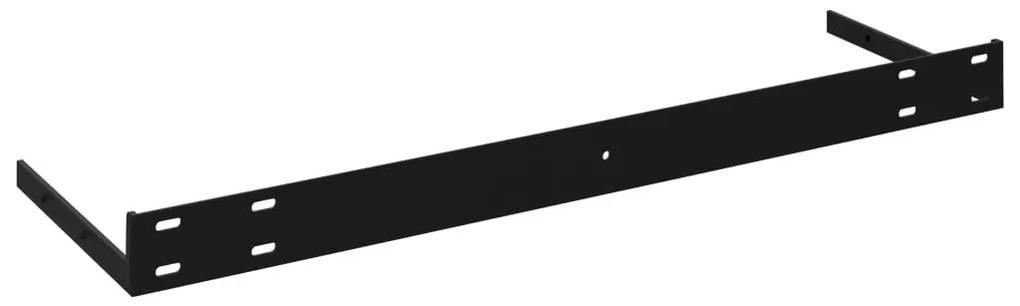 Ράφια Τοίχου 2 τεμ. Μαύρα 120x23,5x3,8 εκ. MDF - Μαύρο