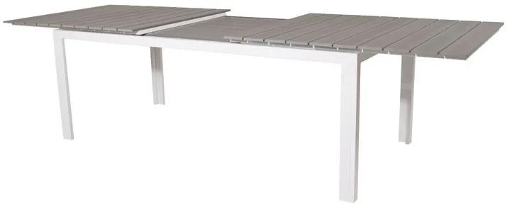 Τραπέζι εξωτερικού χώρου Dallas 668, Polyξύλο, 74x100cm, 48 kg, Άσπρο, Γκρι, Μέταλλο | Epipla1.gr