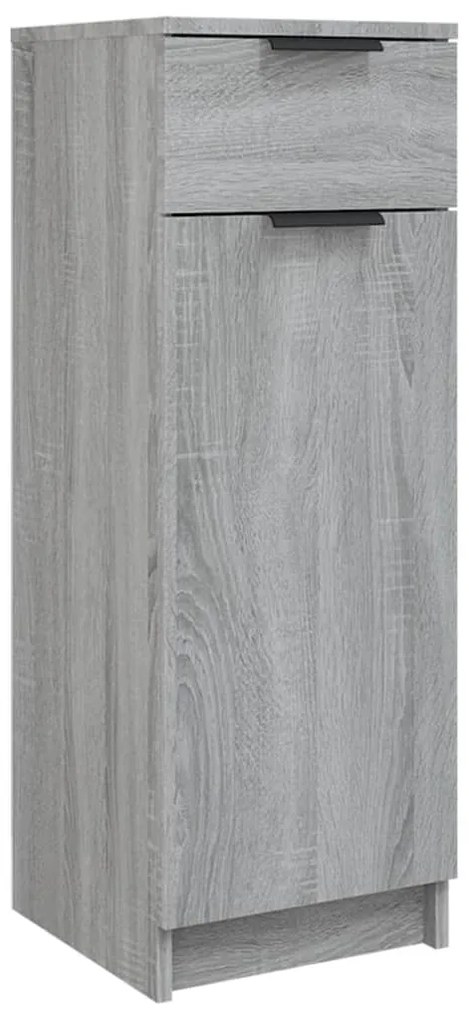vidaXL Ντουλάπι Μπάνιου Γκρι Sonoma 32x34x90 εκ. Επεξεργασμένο Ξύλο