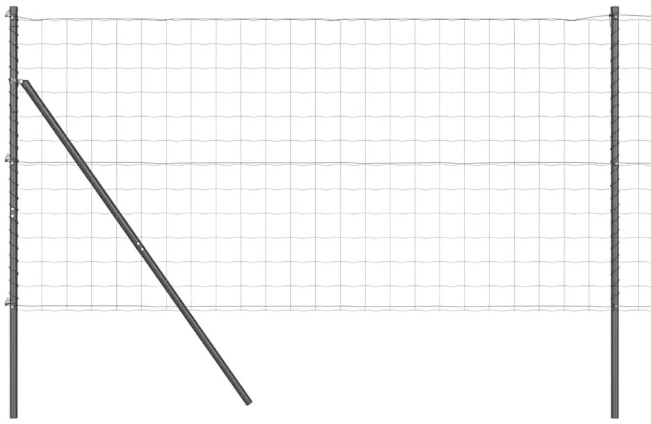 vidaXL Φράχτης με Στήλες. Γκρι 1.4 x 10 m Ατσάλι