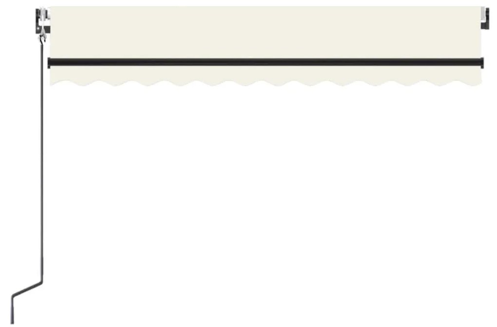 Τέντα Αυτόματη με LED και Αισθητήρα Ανέμου Κρεμ 350 x 250 εκ. - Κρεμ