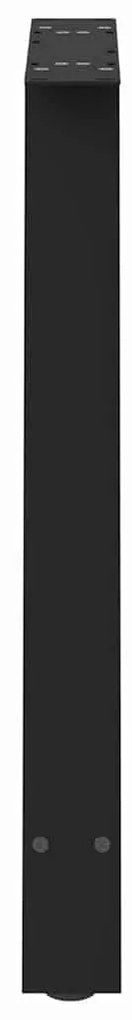 vidaXL Πόδια Τραπεζαρίας σε Σχήμα Α, 2 τεμ. Μαύρο, Ατσάλι 80x(72-73) εκ.