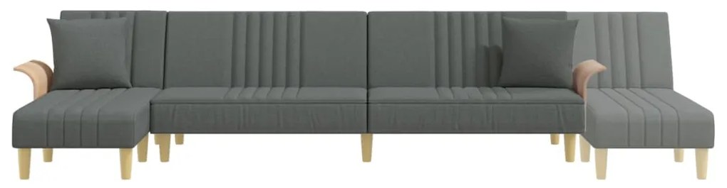 Καναπές Κρεβάτι Γωνιακός Σκ. Γκρι 279x140x70 εκ. Υφασμάτινος - Γκρι