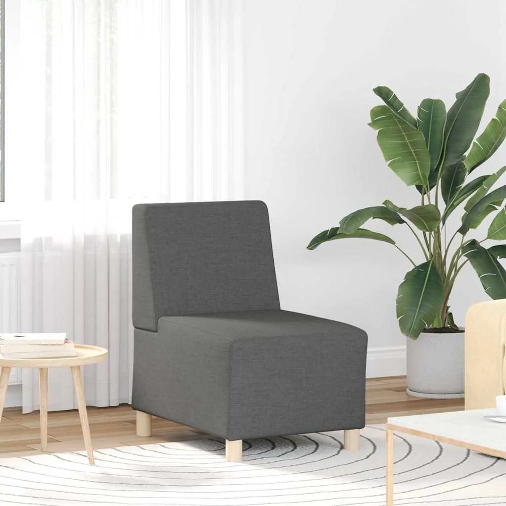 vidaXL Μοναδικός Καναπές χωρίς Χερούλια 3 pcs Σκούρο γκρι