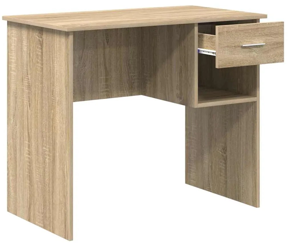 vidaXL Γραφείο με ράφι Δρύς Sonoma 90 x 49 x 75 εκ Επεξεργασμένο ξύλο