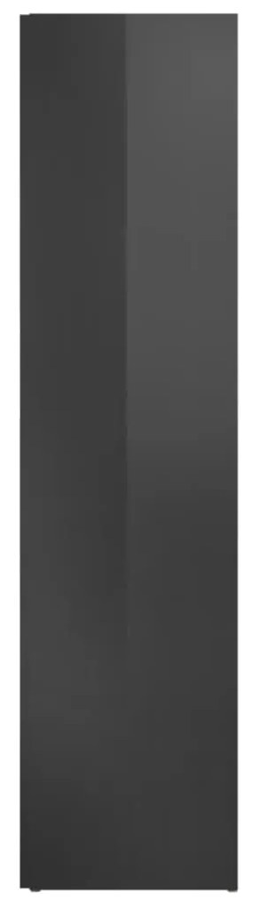 vidaXL Ντουλάπι Γωνία Γυαλ. Γκρι 33 x 33 x 132 εκ. από Μοριοσανίδα