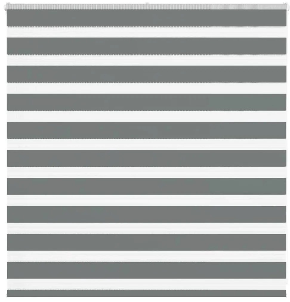 vidaXL Ζέβρα τυφλή Σκούρο Γκρι Πλάτος υφάσματος 145,9 εκ. Πολυεστέρας